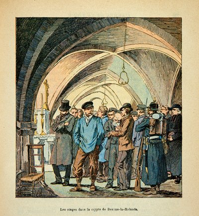 French Hostages in the Crypt of Beaune La Rolande During the Fighting on November 28, 1870 by Louis Charles Bombled
