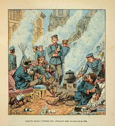 The Germans occupied the city of Orleans on October 11 by Louis Charles Bombled