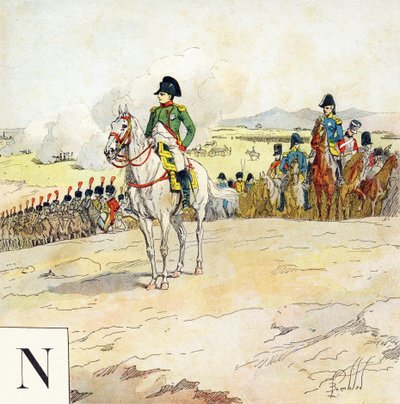 Letter N: Napoleon, "I Will Be a Soldier" - Military Alphabet by Louis Charles Bombled
