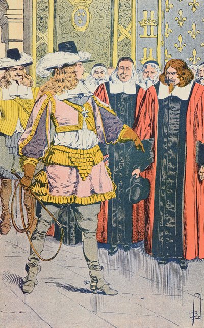 Louis XIV Visiting the French Parliament, Illustration from 