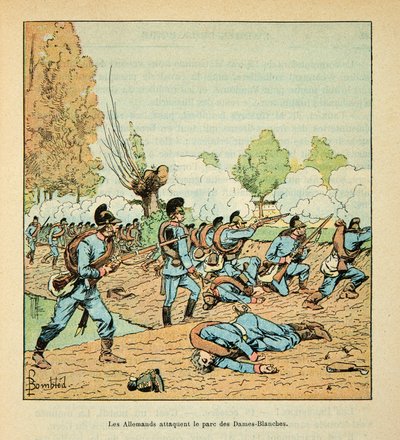 Battle at Chateaudun on October 18 by Louis Charles Bombled