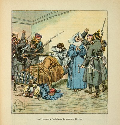 The Army of the Loire: Prussians at the Ambulance of Boulevard Negrier au Mans in January 1871 by Louis Charles Bombled