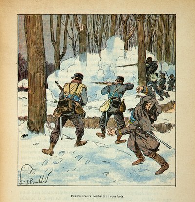 The Army of the Loire: Francs Shooters French Fighter Under Wood by Louis Charles Bombled