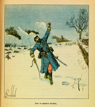January 1871, Hericourt, death of Captain Houillon by Louis Charles Bombled