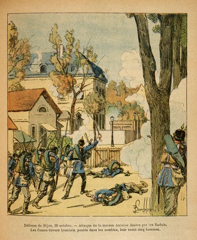 The Eastern Army of Eugene Sergeant, Illustrated by Louis Bombled: Defense of Dijon on October 30 by Louis Charles Bombled