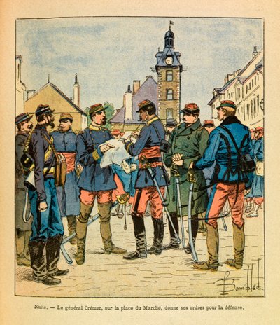 The Eastern Army of Eugene Sergeant, Illustrated by Louis Bombled: Battle of Nuits Saint Georges by Louis Charles Bombled