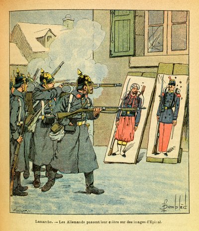 The Eastern Army of Eugene Sergeant, Illustrated by Louis Bombled: German Soldiers in Lamarche by Louis Charles Bombled