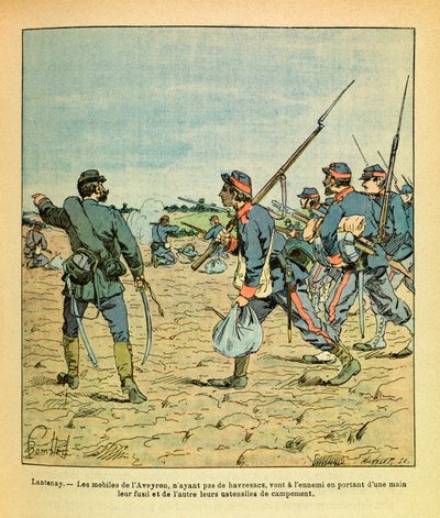 The Eastern Army of Eugene Sergeant, Illustrated by Louis Bombled: Battle of Lantenay by Louis Charles Bombled
