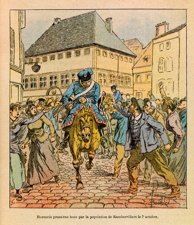 The Eastern Army: Prussian Avant-Garde Booed by the Population of Rambervillers on October 7 by Louis Charles Bombled
