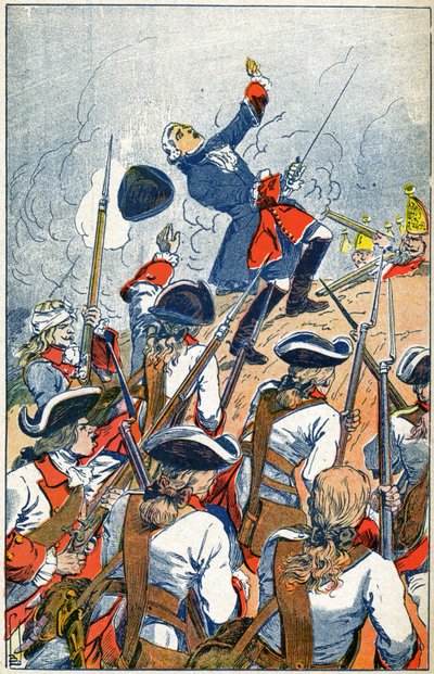 The French army faces the Russians at the siege of Gdansk by Louis Charles Bombled