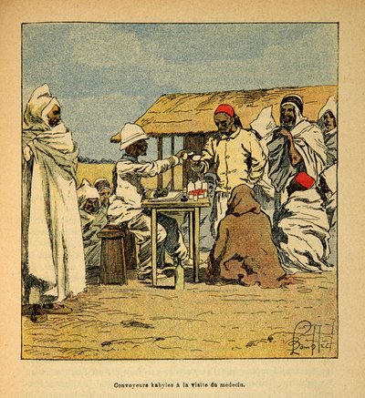 Convoyeurs Kabiles, Visit of a Military Doctor by Louis Charles Bombled