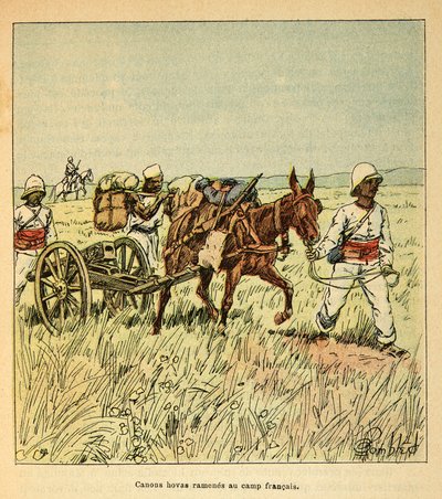Hovas Canons Brought Back to the French Camp by Louis Charles Bombled