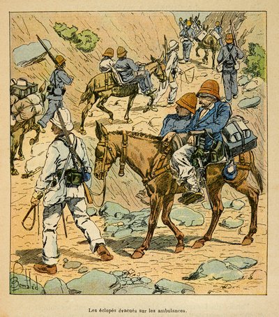 The Eclopes of the Arm Escapes on Fortune Ambulances in Madagascar by Louis Charles Bombled