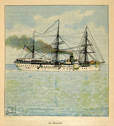 The Hospital Ship the Shamrock en Route to Madagascar by Louis Charles Bombled