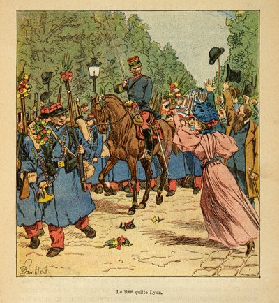 The War in Madagascar: The 200th line leaves Lyon for Madagascar in 1895 by Louis Charles Bombled