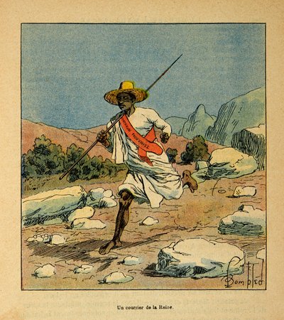 The War in Madagascar: Anecdotal History of the French Expeditions of 1885-1895 by Henri Galli, Illustrated by Louis Bombled: A Courier from Queen Ranavalona in 1895 by Louis Charles Bombled