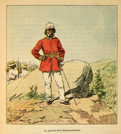 The War in Madagascar: Anecdotal History of the French Expeditions of 1885-1895 by Henri Galli, Illustrated by Louis Bombled: Portrait of General Hova Ramasombazaha by Louis Charles Bombled