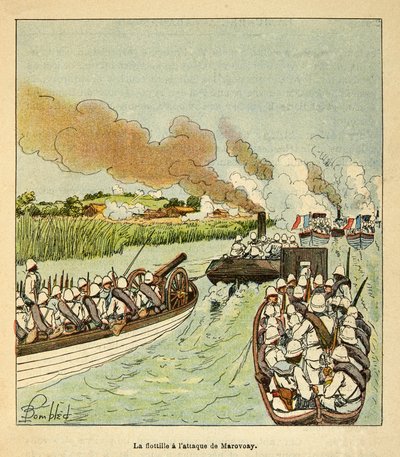 The War in Madagascar: The Marine Infantry Attacked the City of Marovoay in 1895 by Louis Charles Bombled