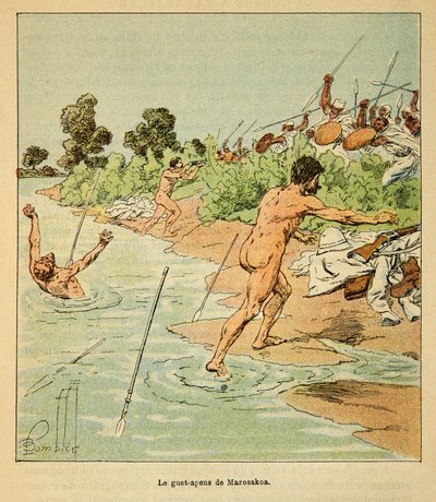 The War in Madagascar: Sakalaves Attack French Negotiators at Marosakoa in 1895 by Louis Charles Bombled