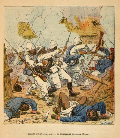 The War in Madagascar: Lieutenant Foreston Wounds During the Battles of Ambolomonty in 1895 by Louis Charles Bombled