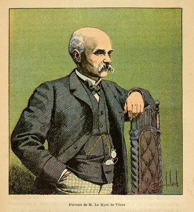 The War in Madagascar: Portrait of M. Le Myre de Vilers, Resident General in Madagascar in 1886 by Louis Charles Bombled