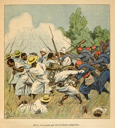The Malagasy Seized a Cannon during the Ambolomonty Battles in 1895 by Louis Charles Bombled