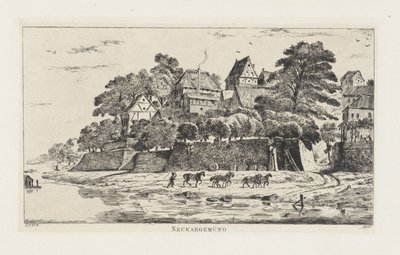 View of Neckargemünd (Baden-Württemberg) by Louis Charles Hora Siccama