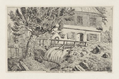 Waterfall at Ruhla by Louis Charles Hora Siccama