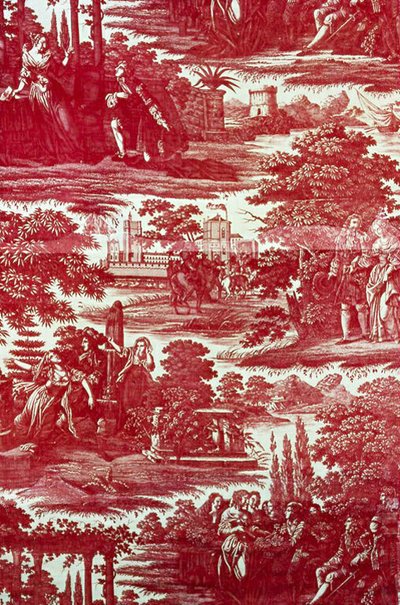 Louis XIV and Mademoiselle de La Vallière (Furnishing Fabric) by Louis Charles Ruotte