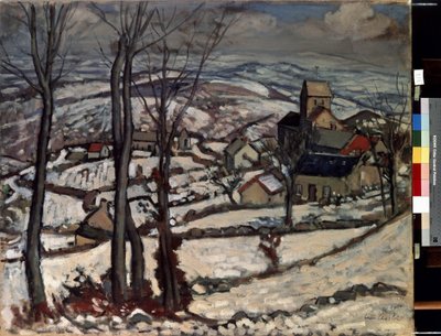 Village in Morvan under the snow by Louis Charlot