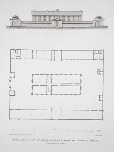 Plan and Elevation of the convicts