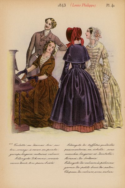 French fashion: 1843, Louis-Philippe by Louis Colas