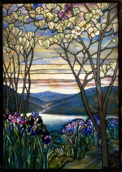 Magnolias and Irises by Louis Comfort Tiffany