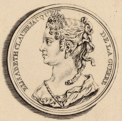 Portrait of the Composer Elisabeth Claude Jacquet de La Guerre 1665-1729 by Louis Crepy