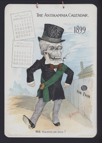 Illustration for Antikamnia Calendar by Louis Crucius or Crusuius