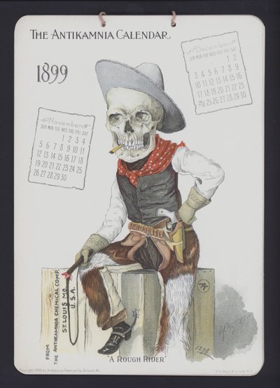Illustration for Antikamnia Calendar, 1899 by Louis Crucius or Crusuius