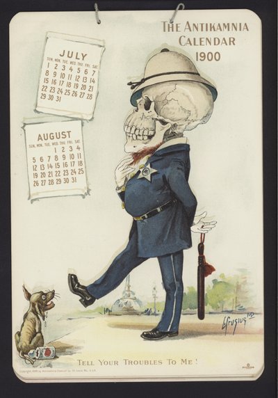 Illustration for Antikamnia Calendar, 1900 by Louis Crucius or Crusuius