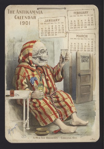 Illustration for Antikamnia Calendar, 1901 by Louis Crucius or Crusuius