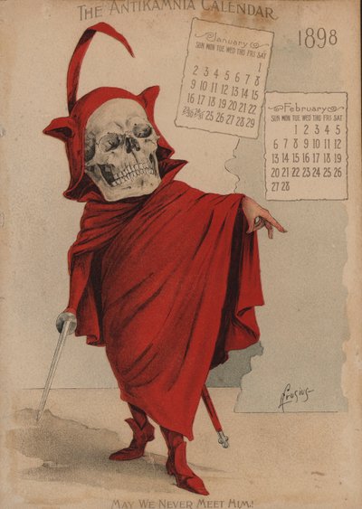 Mephistopholes, Illustration for Antikamnia Calendar by Louis Crucius or Crusuius