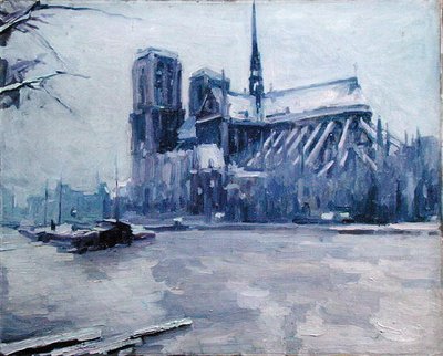 Notre-Dame at the time of the Floods by Louis Degallaix