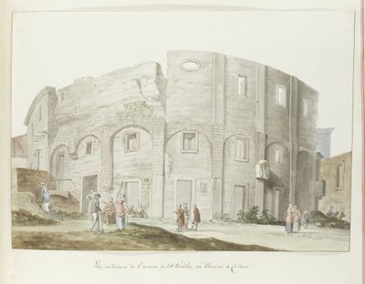 Outer Wall of the Old Theater of Catania (Voyage in Italy, Sicily, and Malta - 1778 series) by Louis Ducros