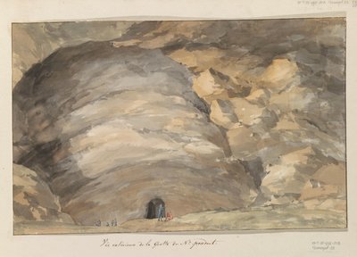 Exterior of Santa Maria Capella Cave (Voyage en Italie, en Sicile et à Malte - 1778) by Louis Ducros