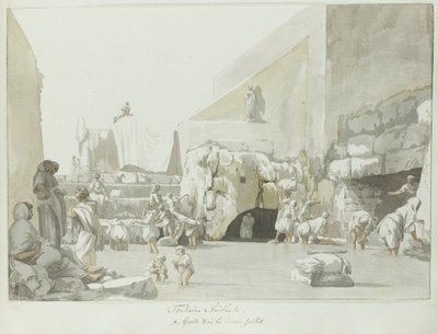 Fountain Arethuse with Spring (Voyage en Italie, en Sicile et à Malte - 1778) by Louis Ducros