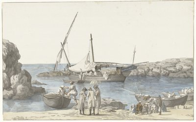 View of Taranto and Port of Luogo Vivo (Voyage en Italie, en Sicile et à Malte - 1778) by Louis Ducros