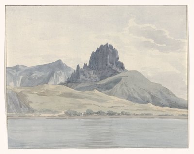 View of the Coast of Pentidatilo Beyond Cape Spartivento (Voyage en Italie, en Sicile et à Malte - 1778) by Louis Ducros