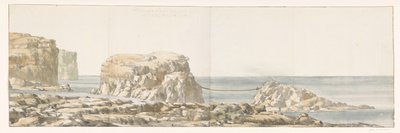 View of a Rock Detached from the Shore in the Inlet of Gozo by Louis Ducros
