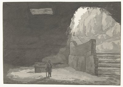 Cave and Fountain in the Old City of Manduria (Voyage en Italie, en Sicile et à Malte - 1778) by Louis Ducros
