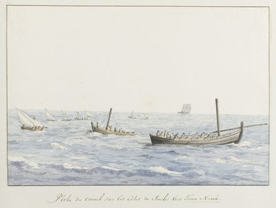 Coral Fishers off the Coast of Sicily near Terra Nuova by Louis Ducros