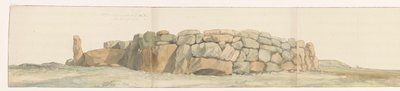 Monument of Phoenicians or Carthaginians on Gozo Island from Another Viewpoint by Louis Ducros