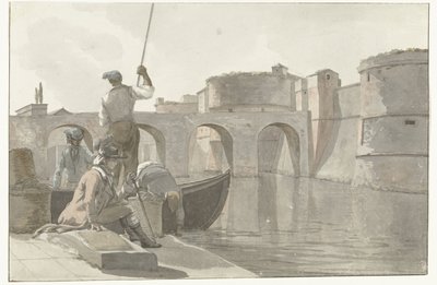 New Moat of the Fortifications in Taranto (Voyage en Italie, en Sicile et à Malte - 1778) by Louis Ducros